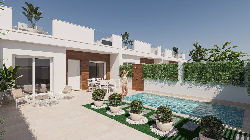 Villa de obra nueva con piscina privada y solarium en San Javier