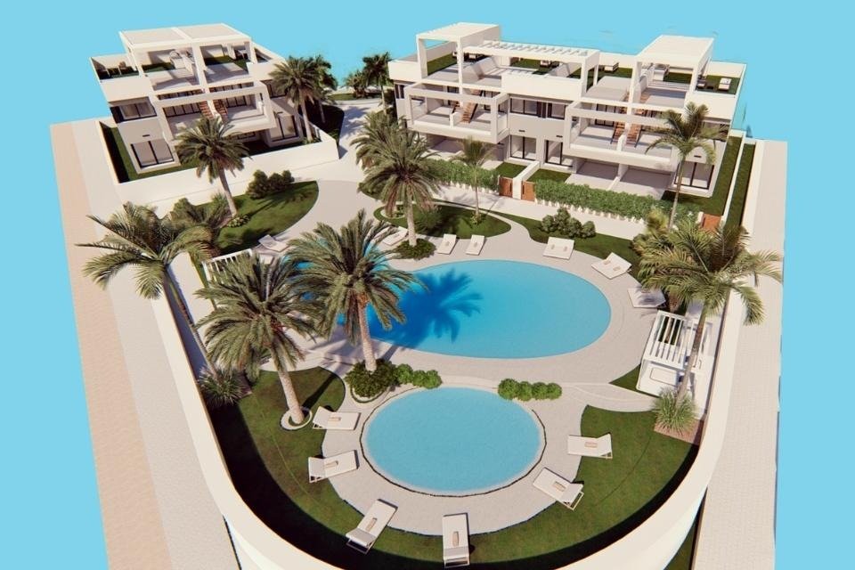 Gloednieuwe bungalows met 2 slaapkamers en zwembad in Torrevieja (Los Balcones)