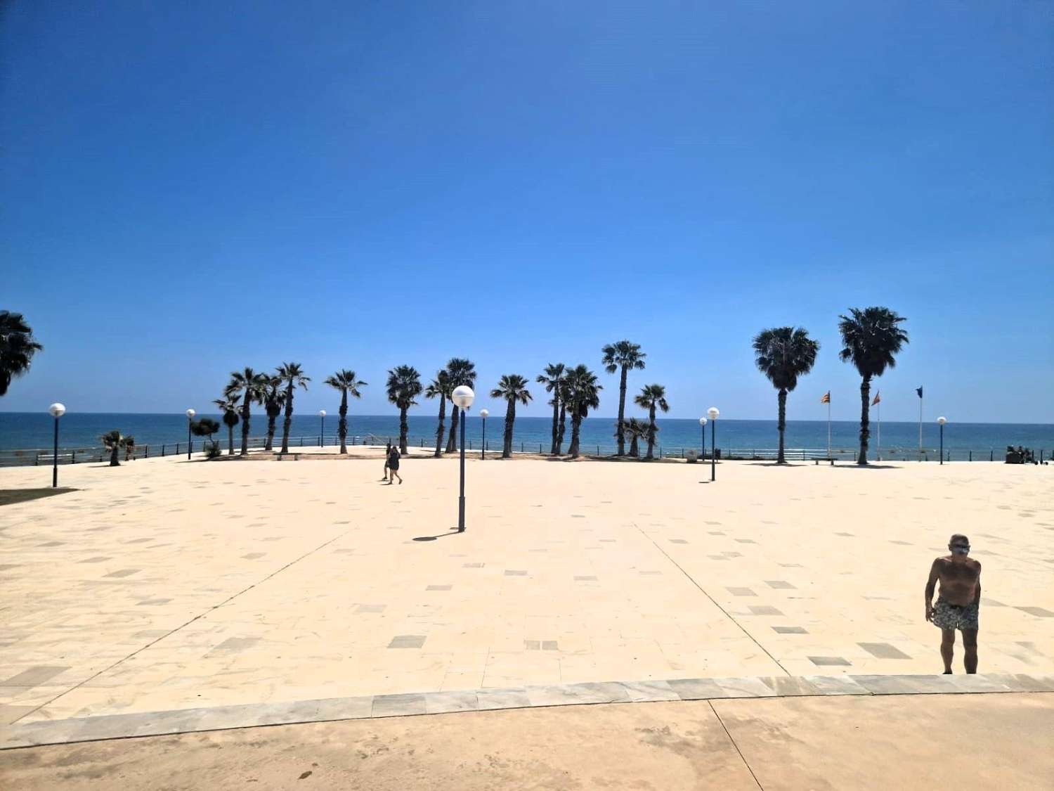 En primera línea de mar, amplio apartamento, 3 dormitorios, 2 baños, garaje y piscina Orihuela Costa (Playa Flamenca)