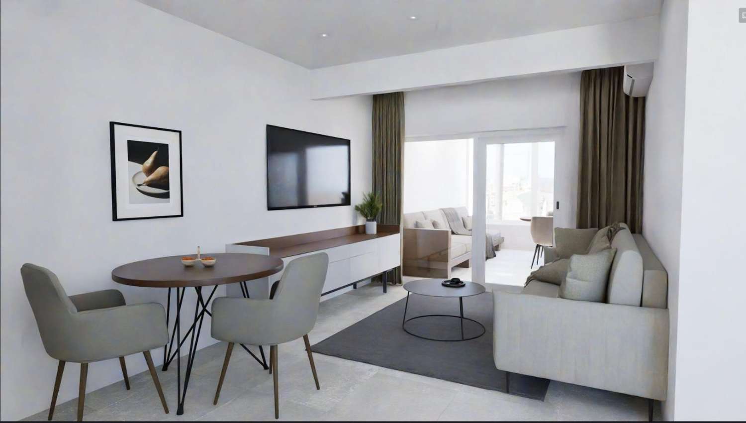 Atico, como nuevo, con magnificas vistas al mar, 2 dormitorios, 1 baño, gran terraza, a unos pasos de las piscinas naturales